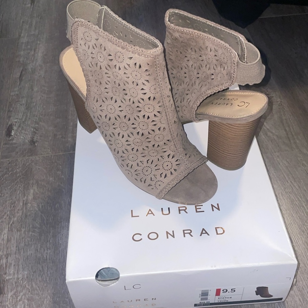 Lauren Conrad sling back sandal booties open toe(statice)